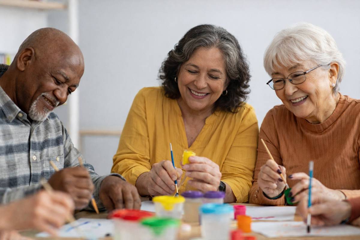 Seniors doing activities