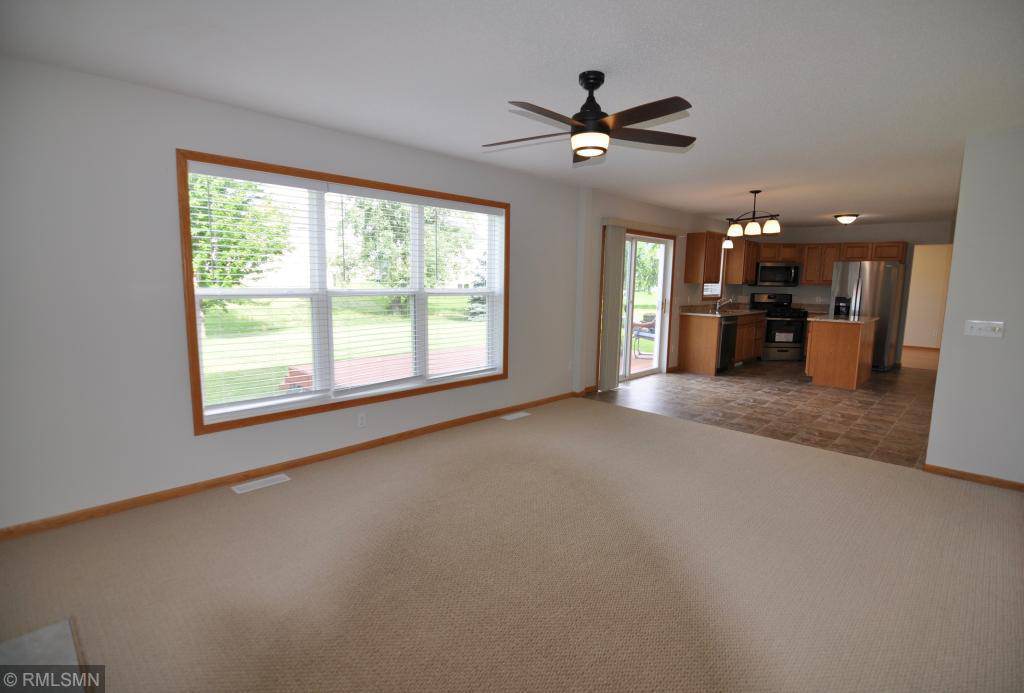 Open living and kitchen